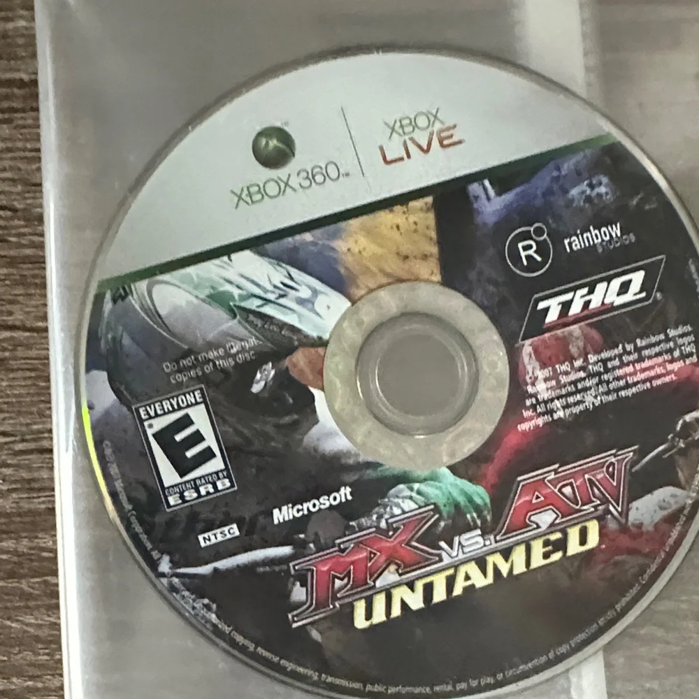 Microsoft MX vs. ATV Untamed Xbox 360 Game Disc